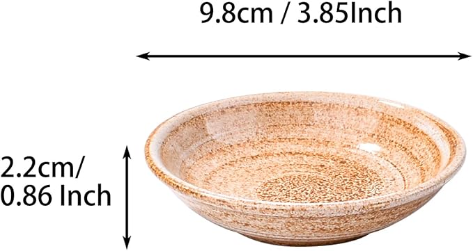 Japanese Ceramic Sauce Dish Set of 6 Porcelain Sushi Dishes Sauce Cups for Dipping (6)