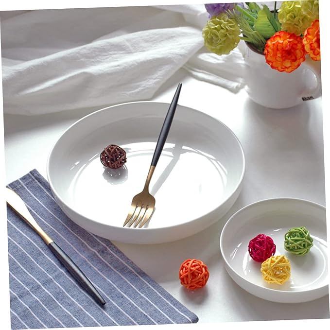 OUNONA Elegant Ceramic Serving Dish for Western Cuisine Food Plate for Appetizers Desserts Pasta and More for Family Gatherings and Special Occasions Bowl