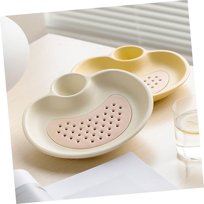 Cabilock Draining Sushi Plate Separated Plate Ceramic Food Holder Hotel Restaurant Use
