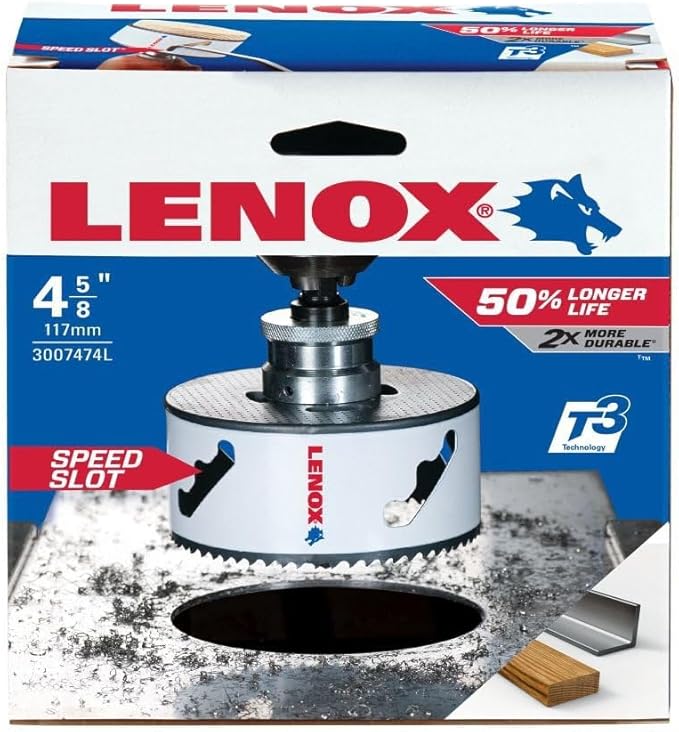 Lenox 4-5/8 Inch Speed Slot Bi-Metal Hole Saw
