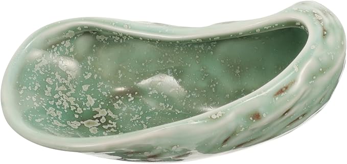 Oyster Shell Shaped Ceramic Serving Platter Elegant Food Dish for Appetizers Desserts Sushi Lightweight Easy to Clean Store for Parties Special Occasions