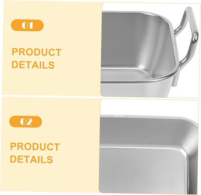 Cabilock Stainless Basket Serving Tray French Fries Holder Snack Plate BBQ Tray Family Party Accessory
