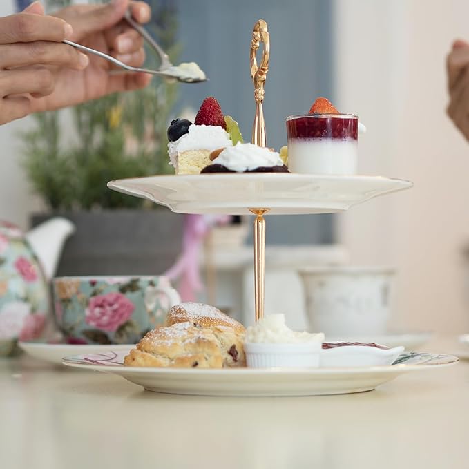 uxcell 1 Set 3-Tier Cupcake Stand Holder, Round Tiered Serving Tray Stainless Steel Cup Cake Stand for Dessert Fruit Table Birthday Party Decoration Display, Silver