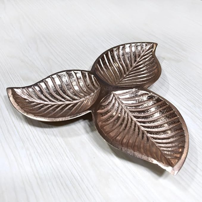 BBH Home's Handmade Bronze Novelty Shaped Aluminium Tray 8.26 x 8.26 x 0.98 AMBBVK038AB2020