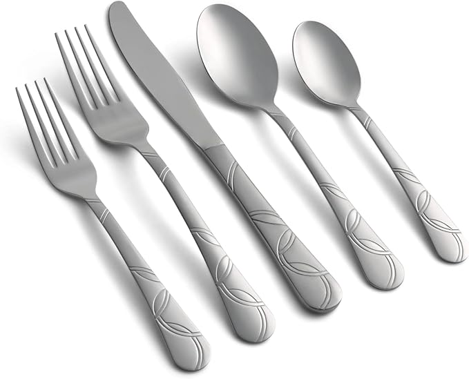 Cambridge 174745CNW13DS Felicity Sand 45-Piece Flatware Set