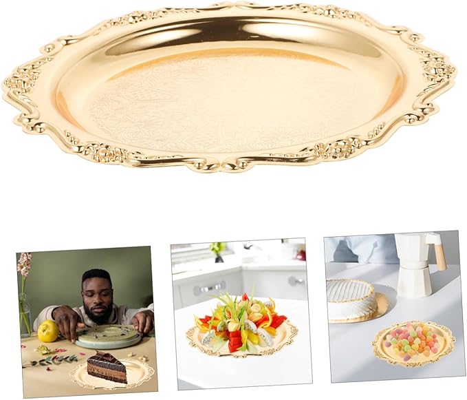 LIFKOME Decorative Jewelry Plate Cupcake Tray Serving Dish Ring Dish Jewelry Holder Fruit