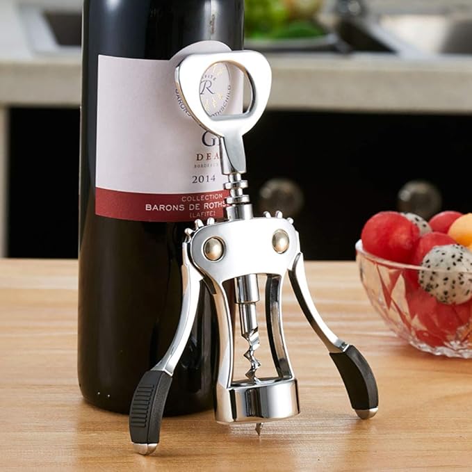 10PCS Wine Bottle Opener Stainless Steel Beer Bottle Opener Corkscrew Wine Opener Wine Corkscrew Manual Wing Corkscrew Elegant Wine Opener Tool