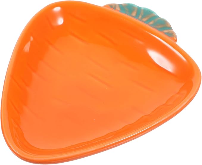 Carrot Seasoning Dish Ceramic Carrot Shaped Platter Serving Bowl Appetizer Plate Decorative Decor Plate