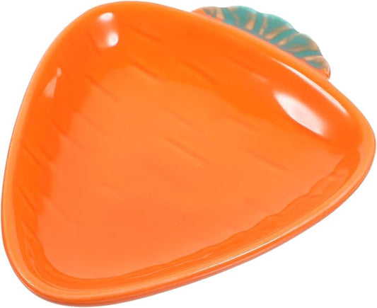 Carrot Seasoning Dish Ceramic Carrot Shaped Platter Serving Bowl Appetizer Plate Decorative Decor Plate