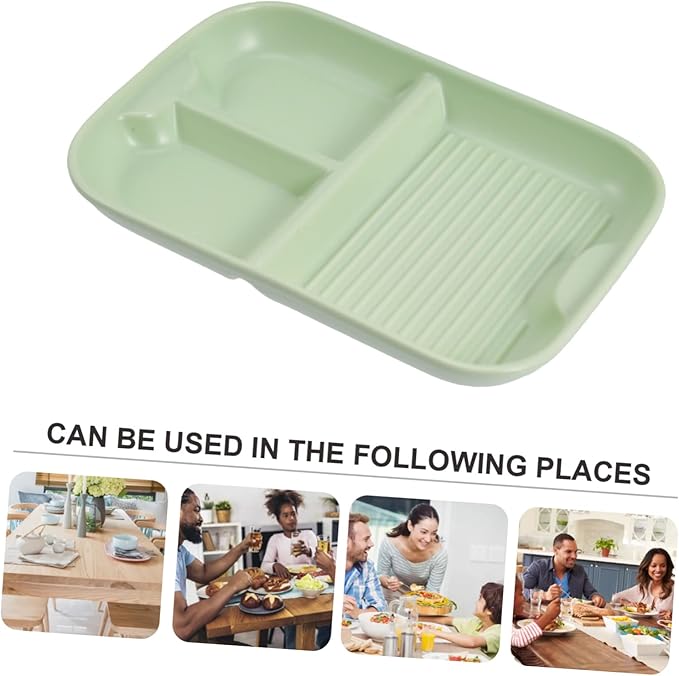 Divided Plate Ceramic Serving Tray Boys and Girls Tableware Breakfast Dish Multi-functional Easy to Clean