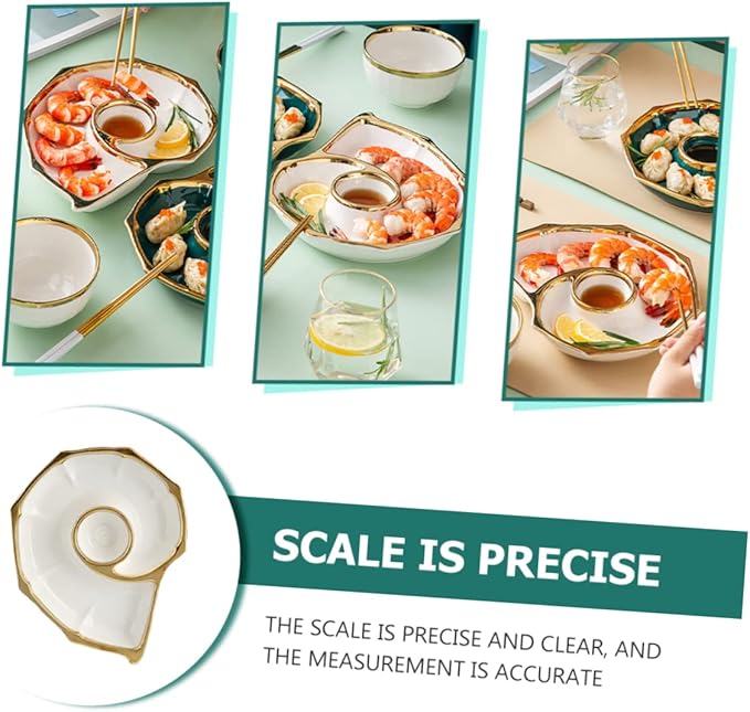 Garneck 1piece Multi-purpose Ceramic Plate Food Storage Plate Dinnerware for Entertaining