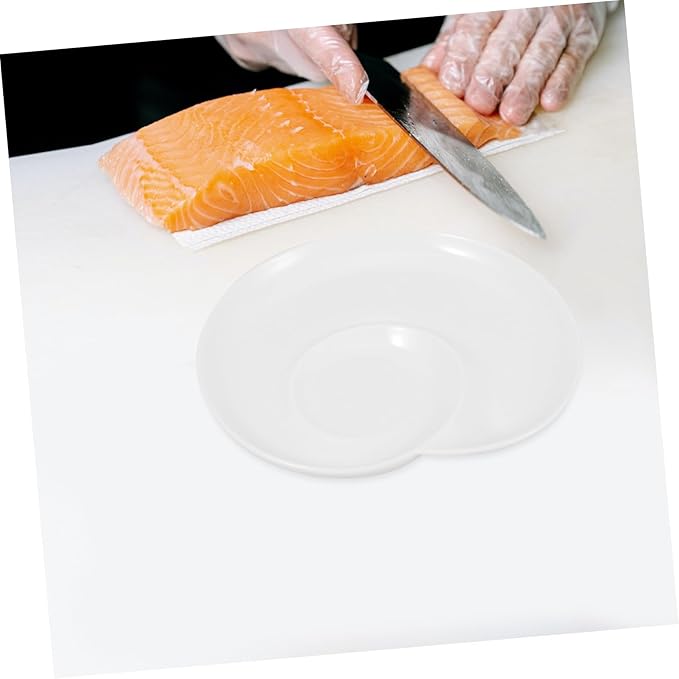Ceramic Divided Dumpling Plate Decorative Sauce Dish for Sushi Appetizers and Salads Delicate Dessert Plate for Home Events and Gatherings