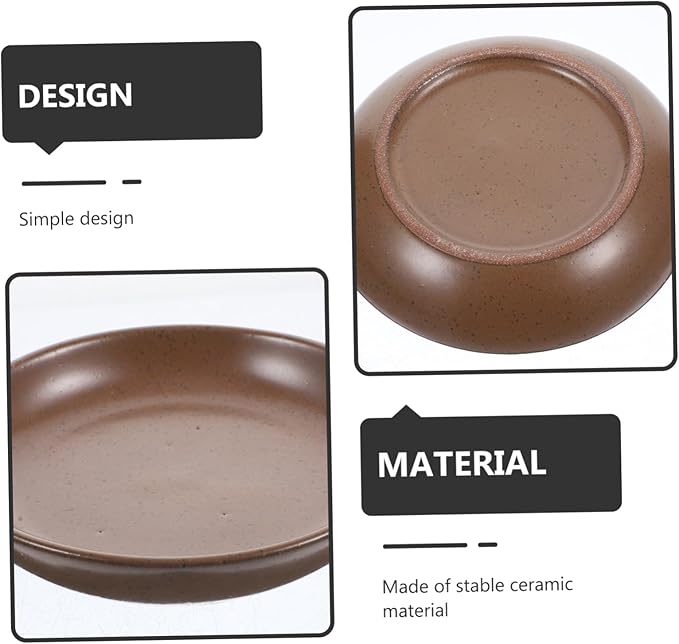 PRETYZOOM Ceramic Appetizer Serving Plate Decorative Round Snack Dish for Fruits Candy Sturdy Chic Food Plate for Home Restaurant Hotel Party Use for Events Gatherings