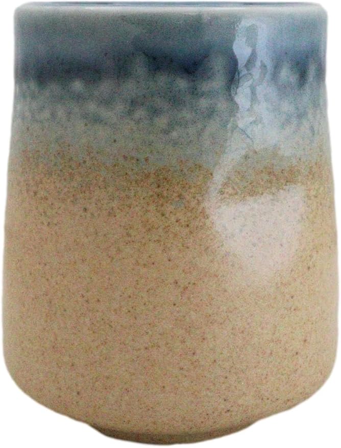 Ebros Gift Artistic Blue River Ao Nagashi Collection Dinnerware Serveware Kitchenware Set Asian Japanese Restaurant Supply (Pack Of 6 Yunomi Reactive Glaze Tea Cups 9oz)