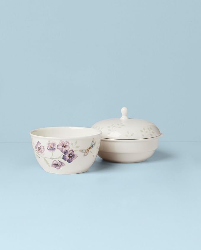 Lenox Butterfly Meadow 3-Piece Stackable Bowl Set, 3.05 LB, Multi