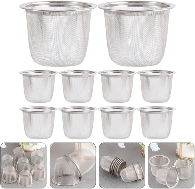 Hemoton Stainless Steel Tea Filter Fine Mesh Tea Infuser Strainer for Loose Leaf Brewing Compact 2.8 Inch Kitchen Tool