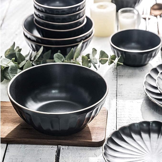 Porcelain Plate and Bowl Set,Dinnerware Set for Home or Special Restaurant, White Porcelain Dinnerware Set, Ceramic Plates and Bowls Sets, Modern Vintage Round Dishes Set