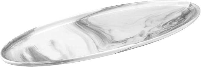 Yedi YCC769, 16'' Porcelain Narrow Oval Dish, Ceramic Fish Plate, Bone China Appetizer Platter, Boat Bowl