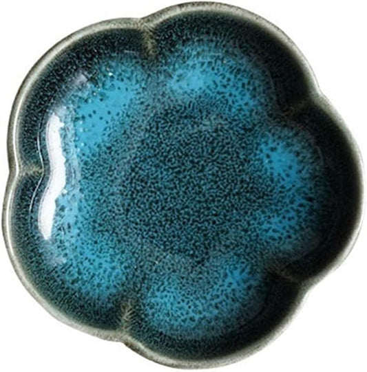 Sauce Dish Creative Plum Blossom Shape Plate Ceramic Tableware Household Dipping Sauce Dish Restaurant Barbecue Dipping Dish Snack Plate(D)