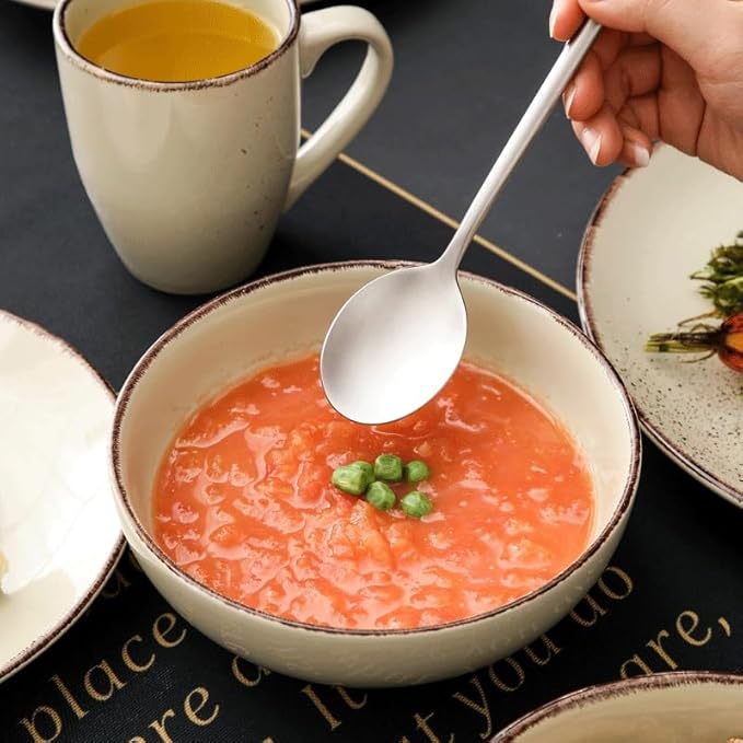 16-Piece Stoneware Ceramic Dinnerware Set with Dinner Plate Dessert Plate 800ml Bowl Mug Tableware Set