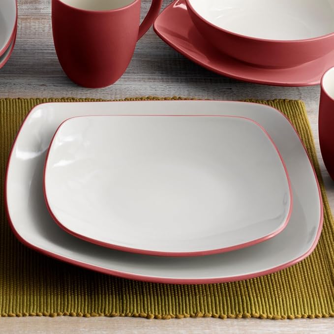 Noritake Colorwave Raspberry 4-Piece Square Place Setting, Service for 1