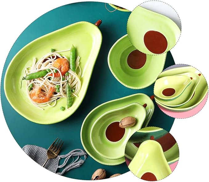 Avocado Shape Ceramic Plate Appetizer Plate Creative Ceramic Tableware