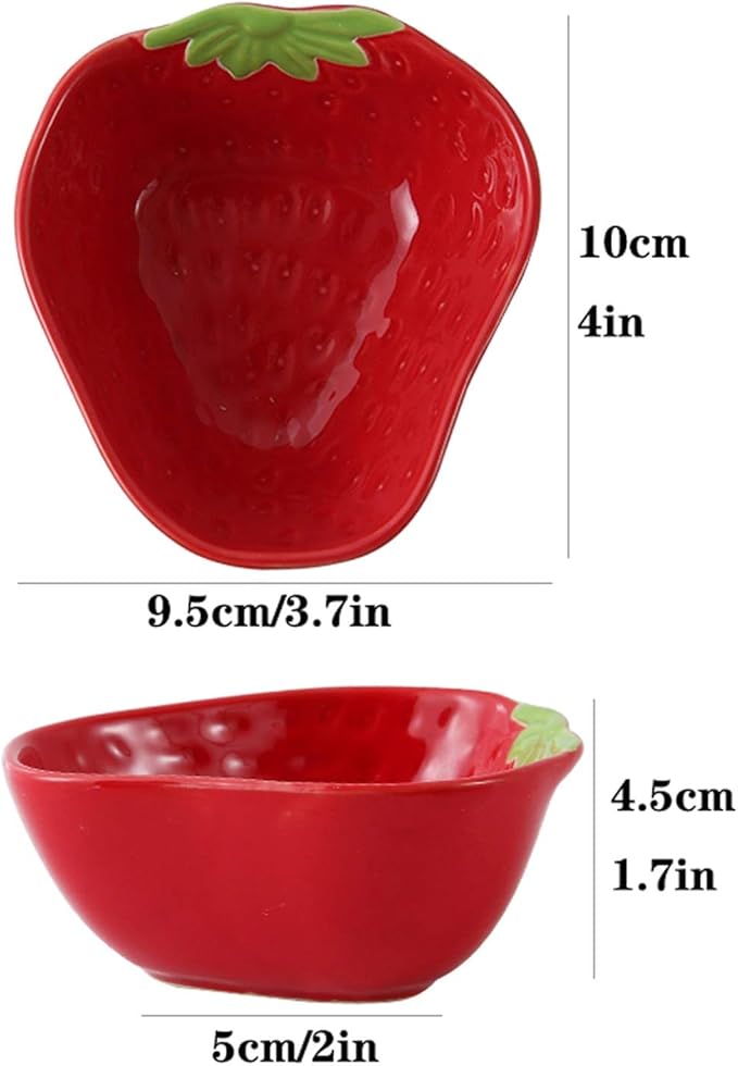 HEXEH Salad Plate Exquisite Fruit Shape Snack Dish Ceramic Soy Sauce Dipping Bowls Side Dishes for Snack Sushi Fruit Appetizer Dessert 2pcs Plastic Plate (Color : C)
