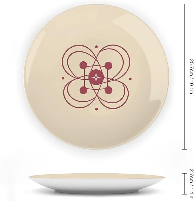 Decorative Plate 10inch Bone China Dessert Plates with Display Stand Ornament Ceramic Plates Simple Icon Art Crafts Porcelain Plate for Home Club Living Room