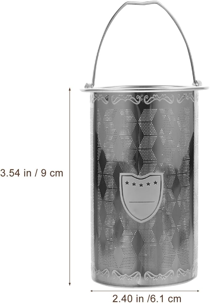 Luxshiny Stainless Steel Tea Strainer Insert for Teapots Fine Mesh Tea Filter Basket Replacement for Loose Leaf Brewing Pot Accessories for Home and Office