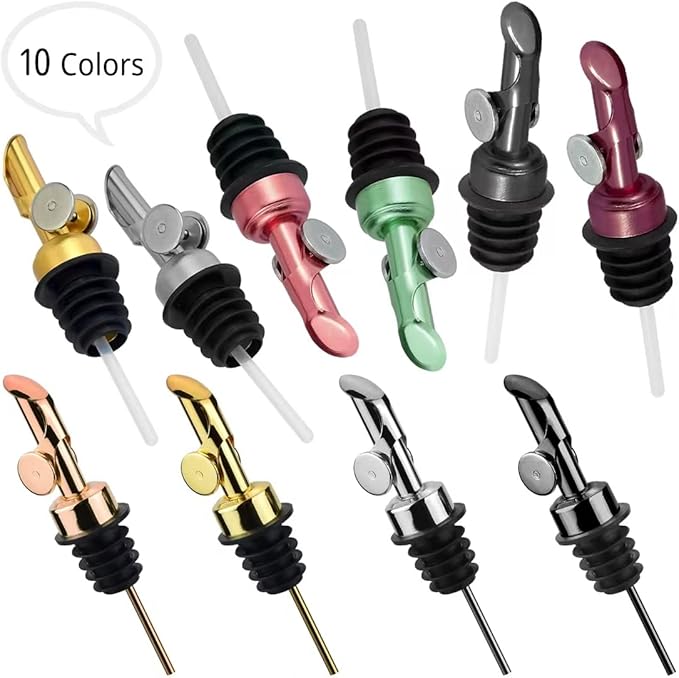 MEETSWEET Olive oil dispenser spout, pour spouts，304stainless steel automatic opening and closing spout, leak-proof, for olive oil, vinegar, wine and other liquid bottles (304gold)