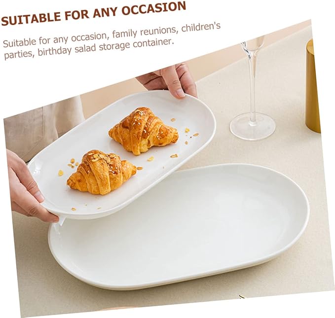 Elegant Oval Fish Steaming Plates Ceramic Dessert Plate Food Server Mora Ceramics Dinner for Entertaining