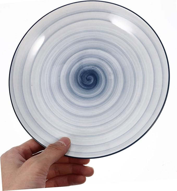 Ceramic Bowl Dish Gradient Spiral Design Multi-function Food Holder for Appetizers Pasta Fruits Snacks for Home Restaurant Table Decor