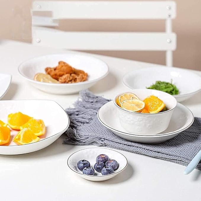 Dinnerware Sets - Luxury Gift Dishes Service Set, Ceramic Dinnerware Set, Plates/Bowls/Dish/Tablespoon 38-Piece Tableware Porcelain Combination Set-Family Party Restaurant Service for 8