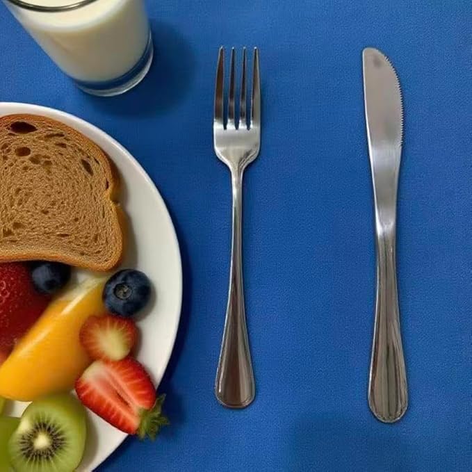 Silverware Set, Fork and Spoon Set for Camping, Picnic, Gadgets, Black Food Grade Flatware Cutlery Set for Home Kitchen Restaurant, Stainless Steel Knives Spoon Forks Set for Home