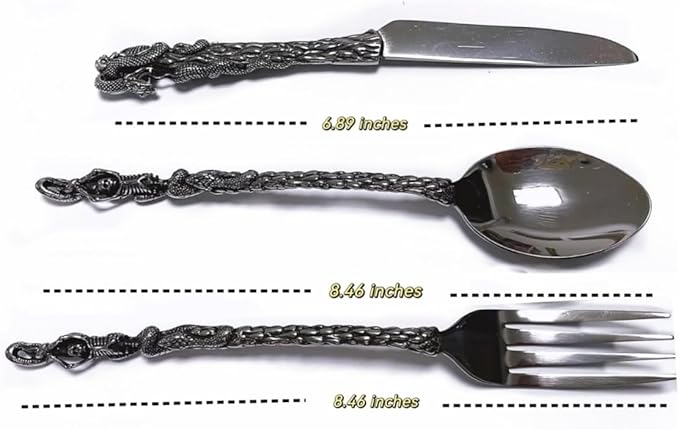 Stainless Steel Flatware Tableware Modern Look Great Gifts For Halloween Easter and Christmas