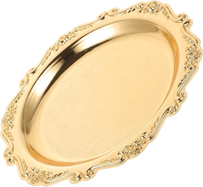 Healifty Elegant Serving Tray Platter for Snacks Jewelry Crafts Display Scratch Resistant Easy to Clean for Parties Home Decor