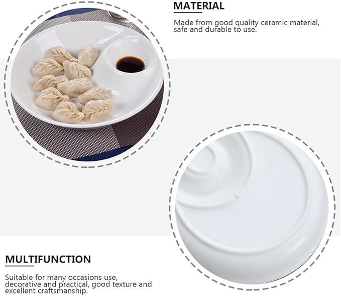 Cabilock Elegant Dinner Plate Ceramic Plate within White Sushi Dessert Serving Modern Kitchenware