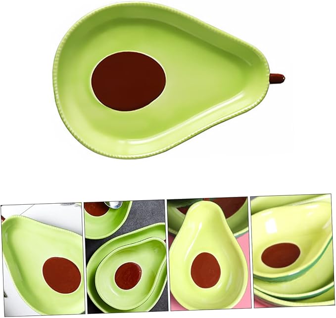 1pc Avocado Shape Ceramic Plate Medium Appetizer and Dessert Dish for Fruits and Snacks for Parties Family Gatherings and Restaurants