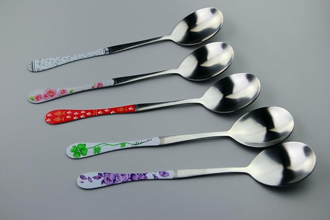 Stainless Steel Teaspoons Dinner Spoon Fork Chopsticks 5 Boxes Spoons Forks Flatware Serving Sets，
