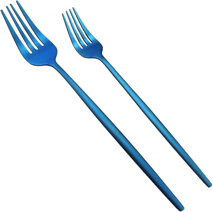 Matte Blue Silverware Set, Uniturcky Satin Finish 20-Piece 18/10 Stainless Steel Flatware Set Knife Fork Spoon, Tableware Cutlery Sets Service For 4,Utensils For Kitchens Camping And Party