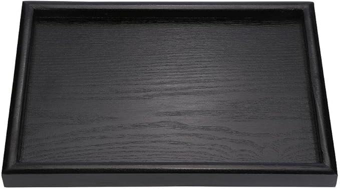 Wood Tea Tray, Rectangle Shape Solid Wooden Tea Coffee Snack Food Meals Serving Tray Plate Restaurant Trays(30 * 20 * 2cm)