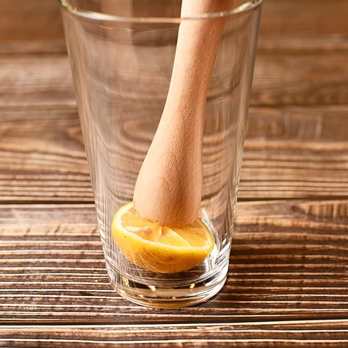 Wooden Muddler for Cocktails 10 Inches, Drink Muddler for Home and Bar, Sturdy Wood, Professional Bar Tool for Mojitos, Fruit Drinks, Set of 2