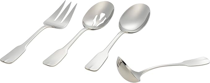 Ginkgo International Alsace 4-Piece Stainless Steel Hostess Serving Set