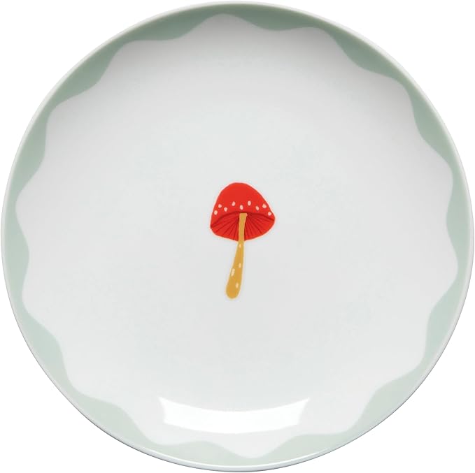 Now Designs Danica Jubilee Appetizer Plates (Set of 4) | Mushroom Gems