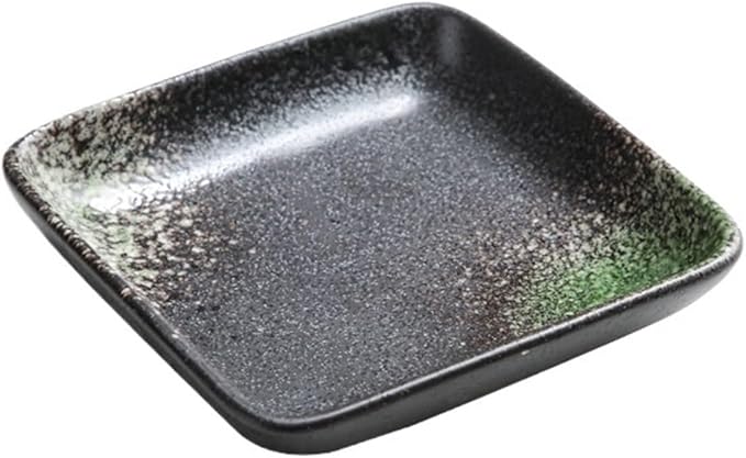 Sauce Dish Ceramic Square Plate Commercial Cuisine Grilled Meat Small Dishes Snack Plate Restaurant Tableware Household Ceramic Plate Snack Plate(D)