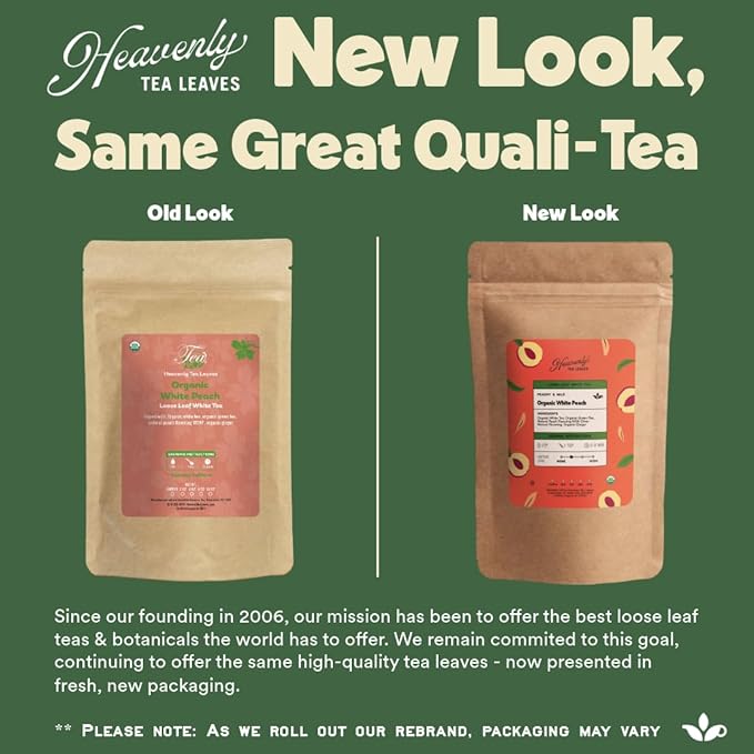 Heavenly Tea Leaves Organic English Breakfast, Loose Leaf Black Tea, 4 oz (Approx. 50 Cups) – Bold, Full-Bodied, Brisk & Smooth – Great Hot or Iced, High Caffeine, Premium Quality, USDA Organic