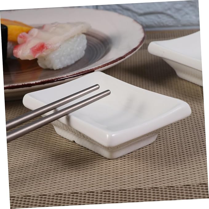 Alipis Soy Sauce Dishes 3 Inch Ceramic Sauce Plate Appetizer Serving Tray Snack Serving Tray for Condiments