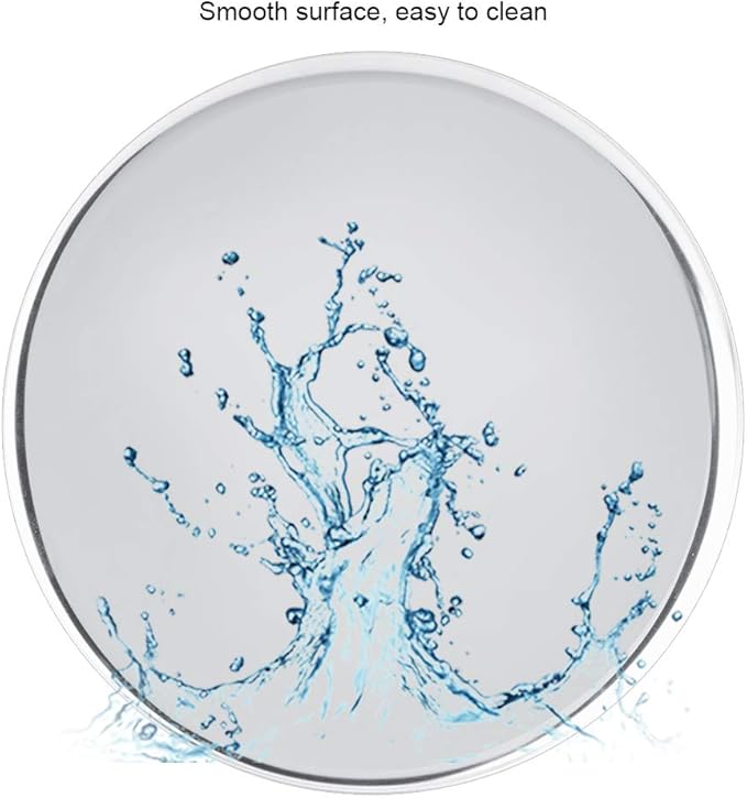 Zerodis Tea Tray 11 Inch Stainless Steel Round Serving Tray Mirrored Finish Circular Platter for Serving Trays Towel Storage Dish Plate Tea Fruit Trays Cosmetics Jewelry Plate Silver (Large Round