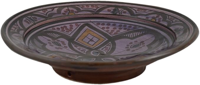 Ceramic Plates Moroccan Handmade Appetizer Tapas Serving Decorative 8 inches Round