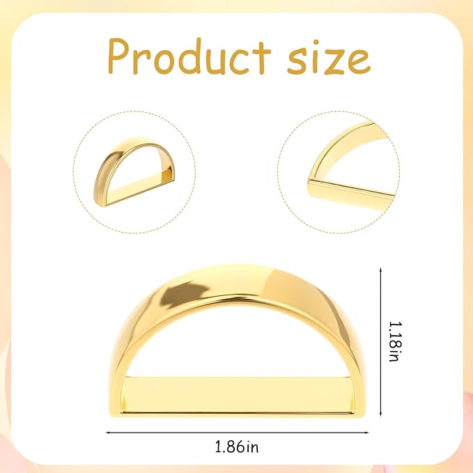 24 Pcs Gold Napkin Rings Set, Semicircle Metal Gold Napkin Holder Buckles, Fall Thanksgiving Christmas Napkin Rings, Napkins Rings for Dinner Table Decor, Wedding, Banquet, Party, Easter